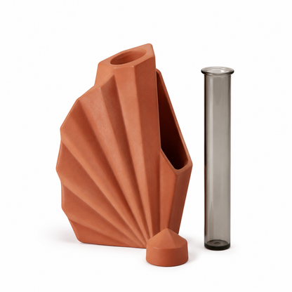 FanFold Ceramic Vase