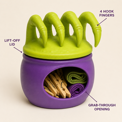 Sock Goblin Laundry Clip Jar