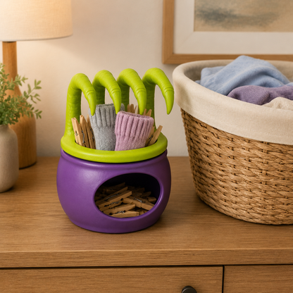 Sock Goblin Laundry Clip Jar
